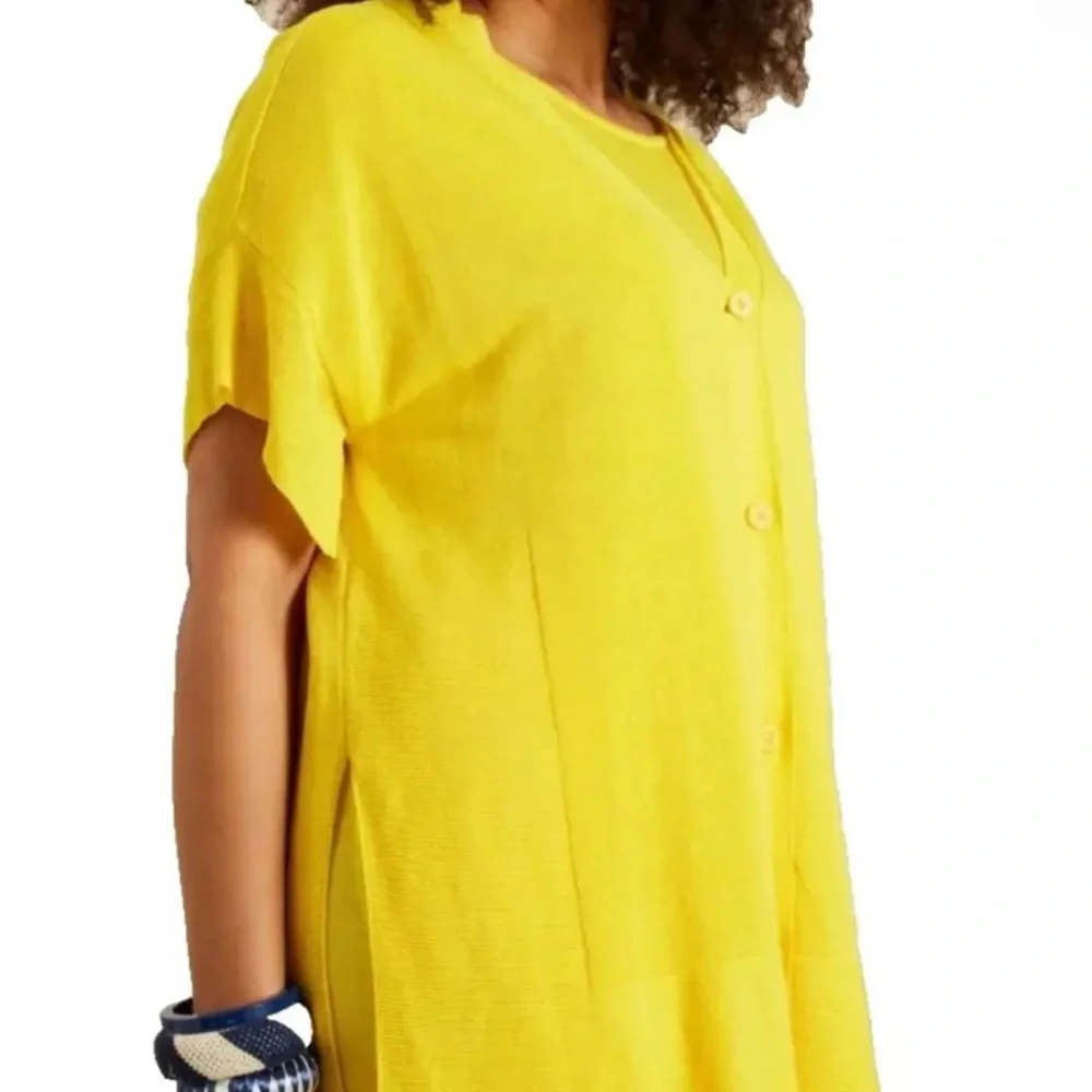 Marina Rinaldi Yellow Knit Cardigan NWT 14-16 oversized - Picture 3 of 16